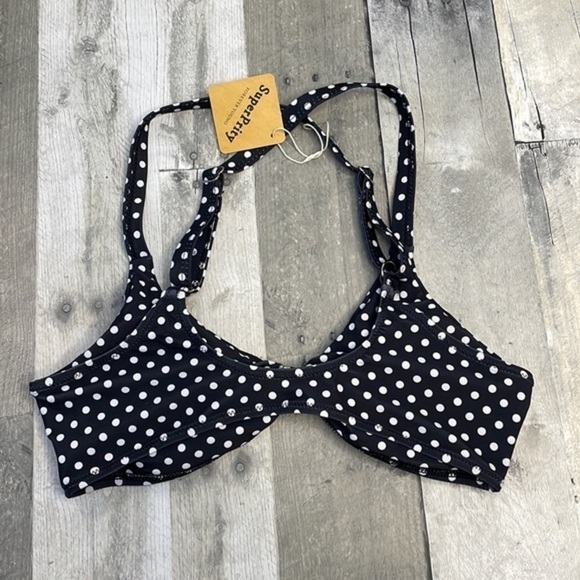 Nwt 2 piece bikini. Black‎ and white polka dot.  Size small - Picture 3 of 11